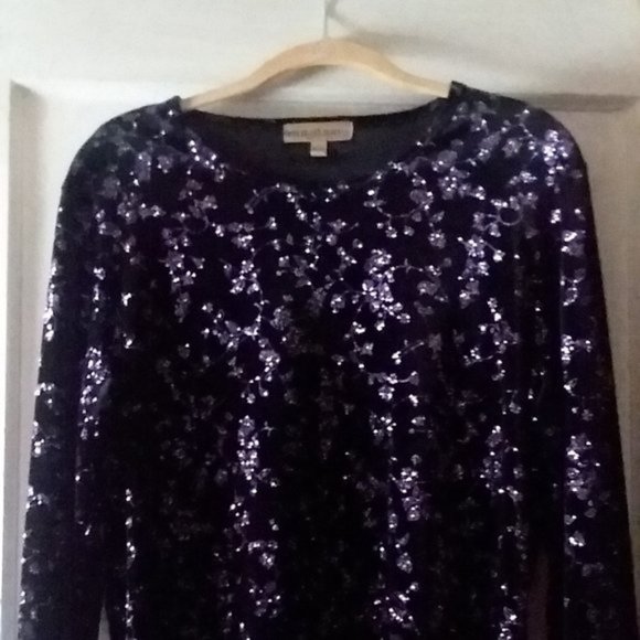 Purple Shimmering Top by Notations - Picture 1 of 4